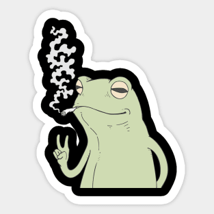 FROG SMOKING Sticker